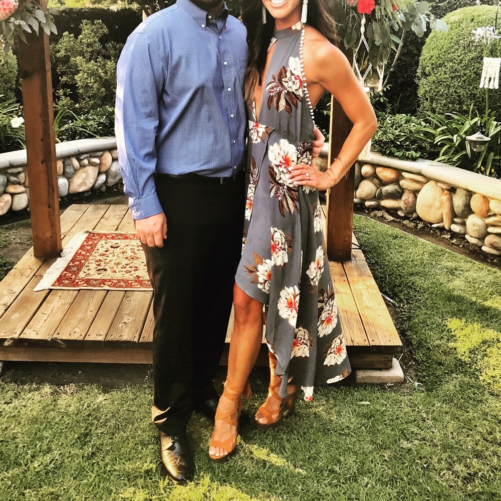 Hi Low Keyhole Halter Dress